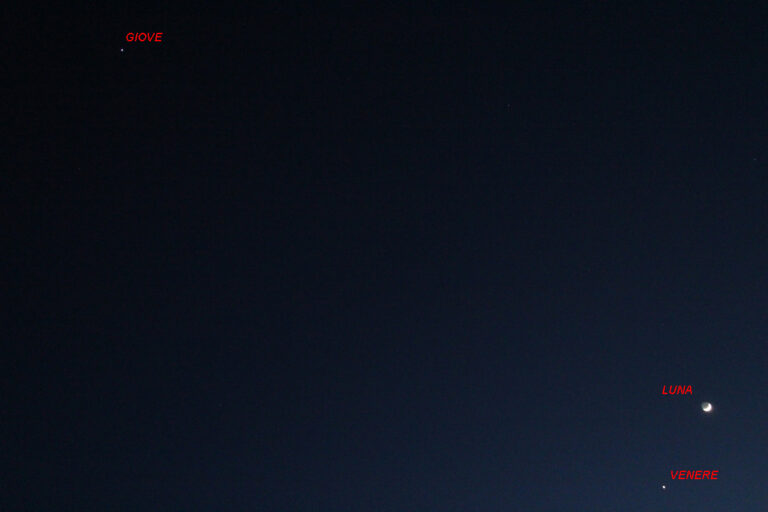 Congiunzione Luna-Venere con Giove