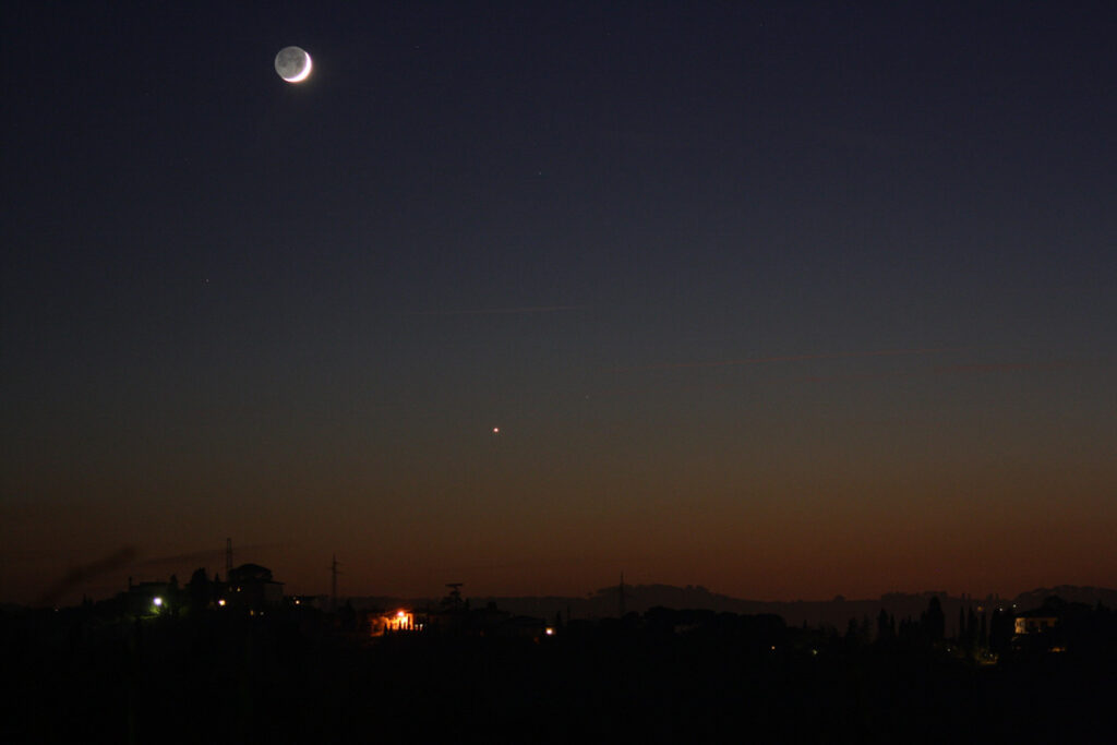 Luna cinerea e Venere