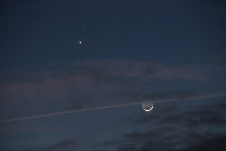 Congiunzione Venere Marte Luna
