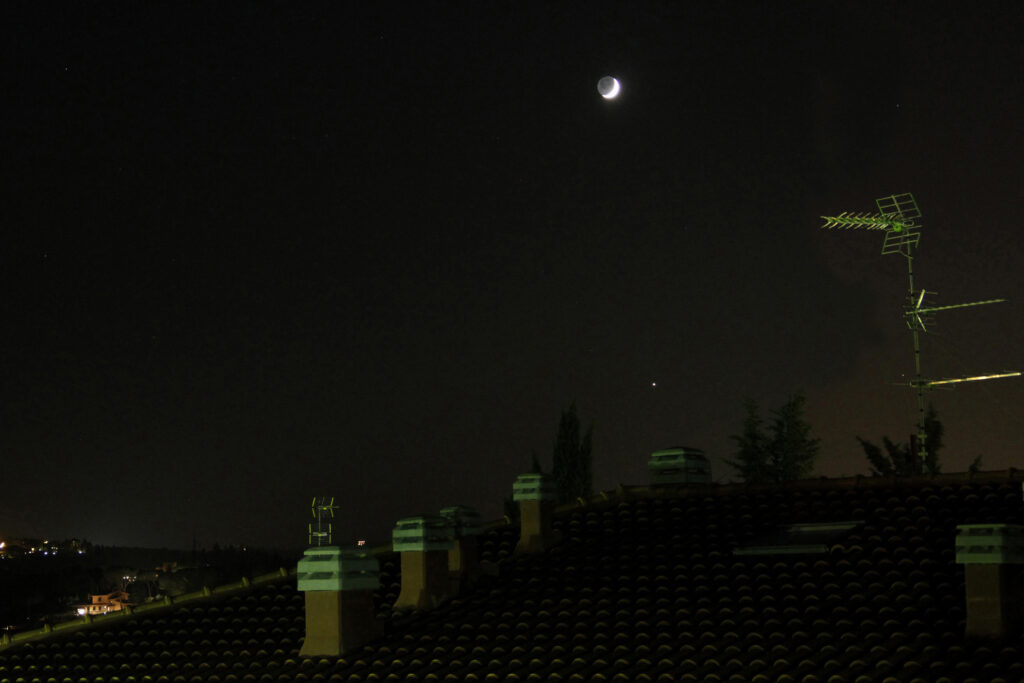 Luna cinerea e Venere