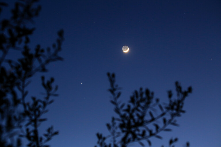 Luna e Giove in congiunzione
