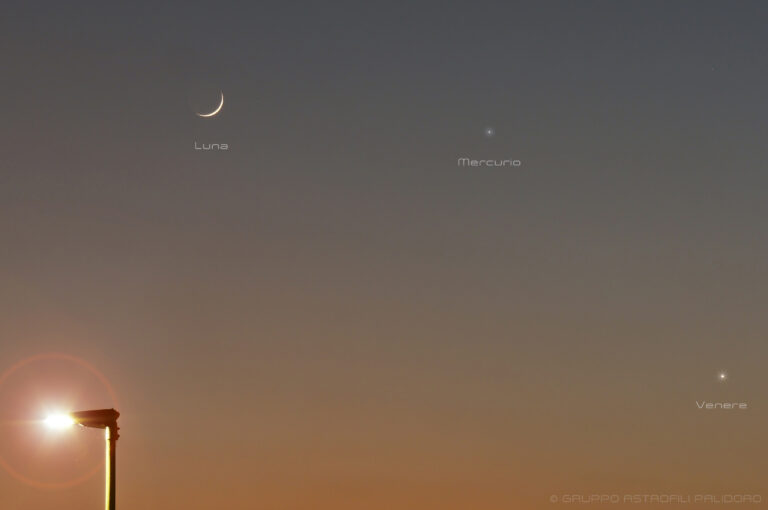 Congiunzione Luna-Mercurio-Venere