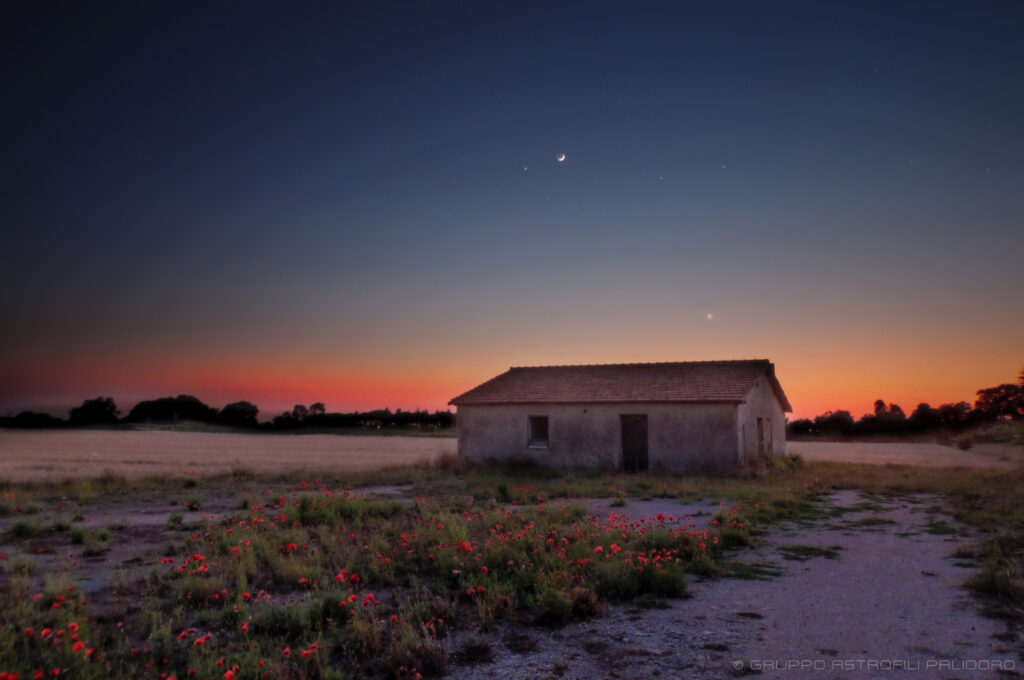 Congiunzione Marte Luna sul casale