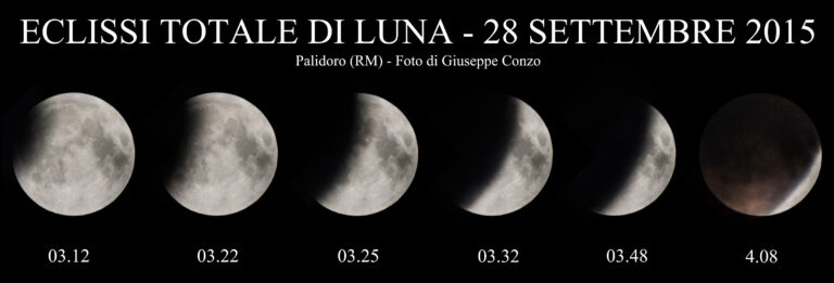 Eclissi Totale di Luna (Sequenza) – 28 settembre 2015