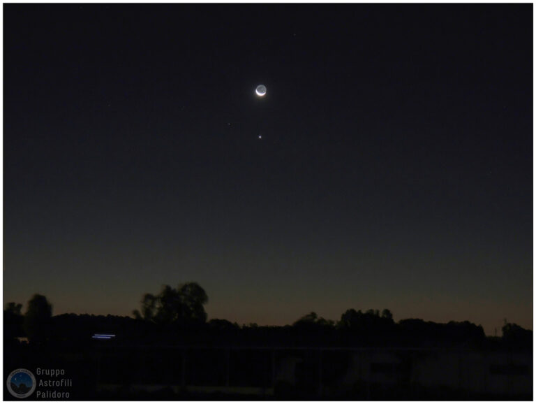 Congiunzione Luna-Giove da Palidoro