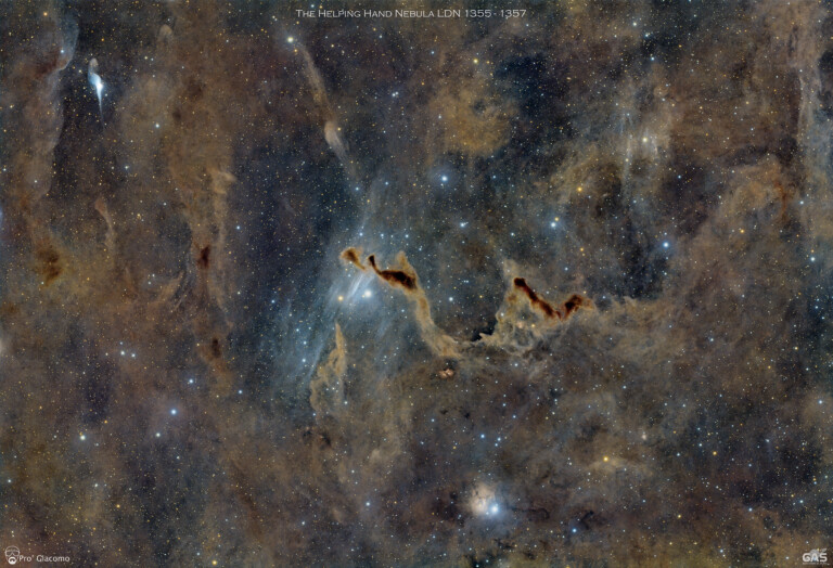 The Helping Hand Nebula LDN 1355 – 1357