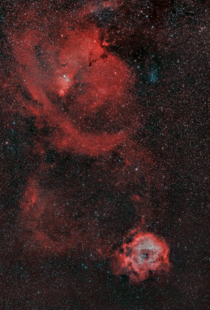 Nebulosa Rosetta a grande campo