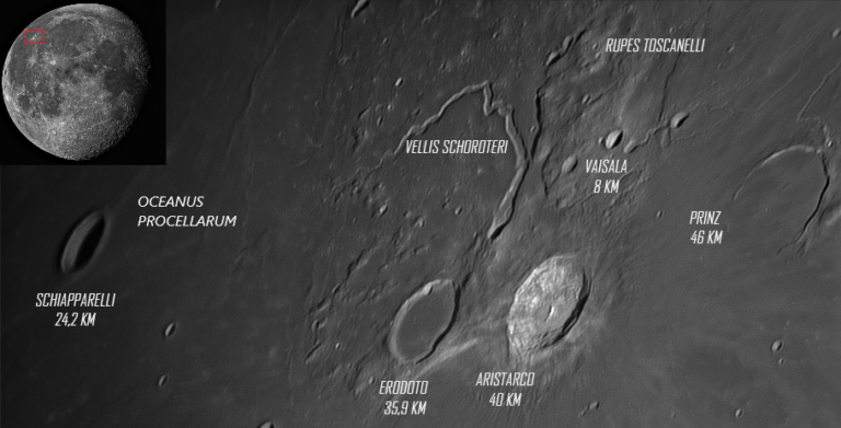 GIRO SULLA SEZIONE NORD OCCIDENTALE DELLA LUNA