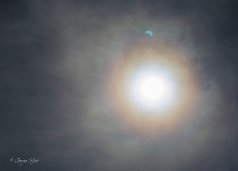 Alone solare con riflesso