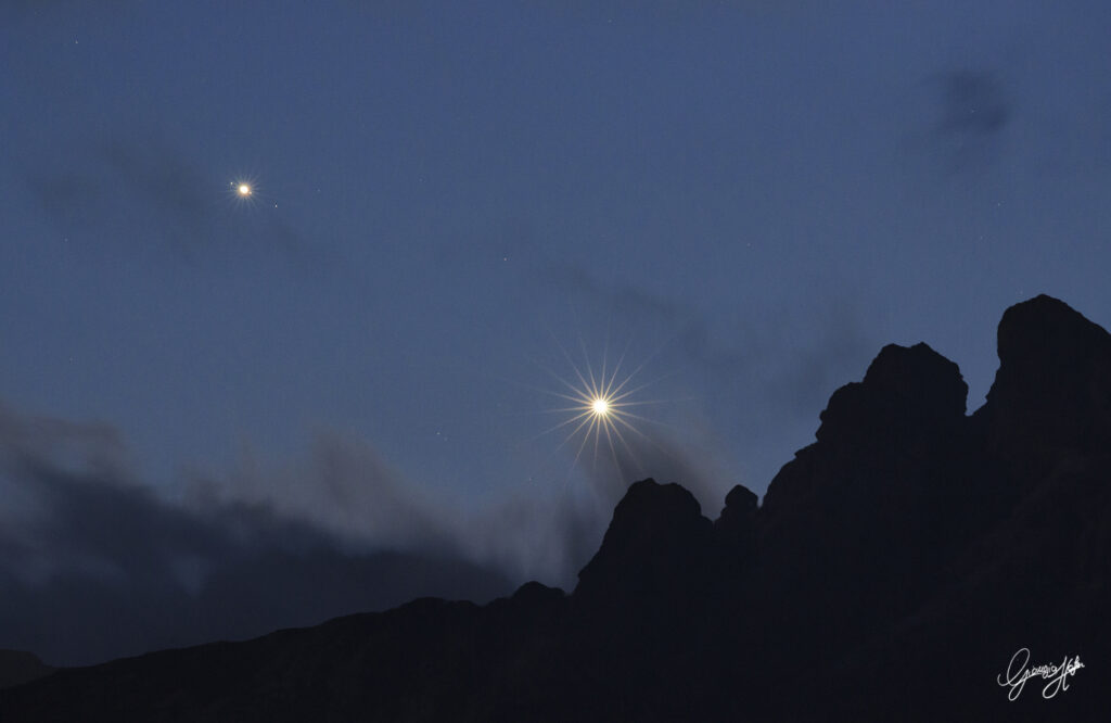Congiunzione tra  Giove  e Venere