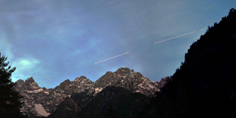 Passaggio della ISS sopra le Marmarole