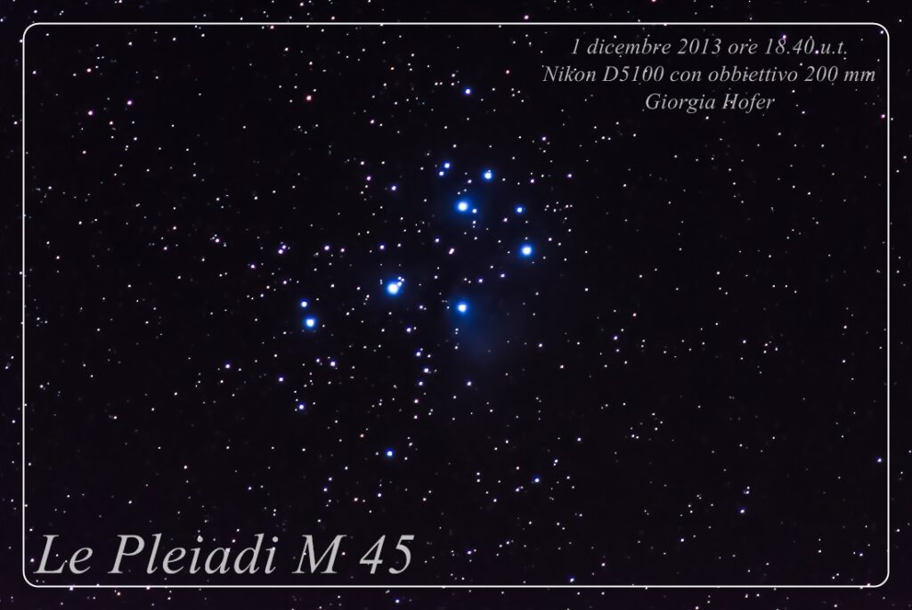 Ammasso aperto delle Pleiaidi M45