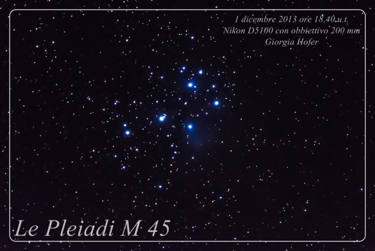Ammasso aperto delle Pleiaidi M45