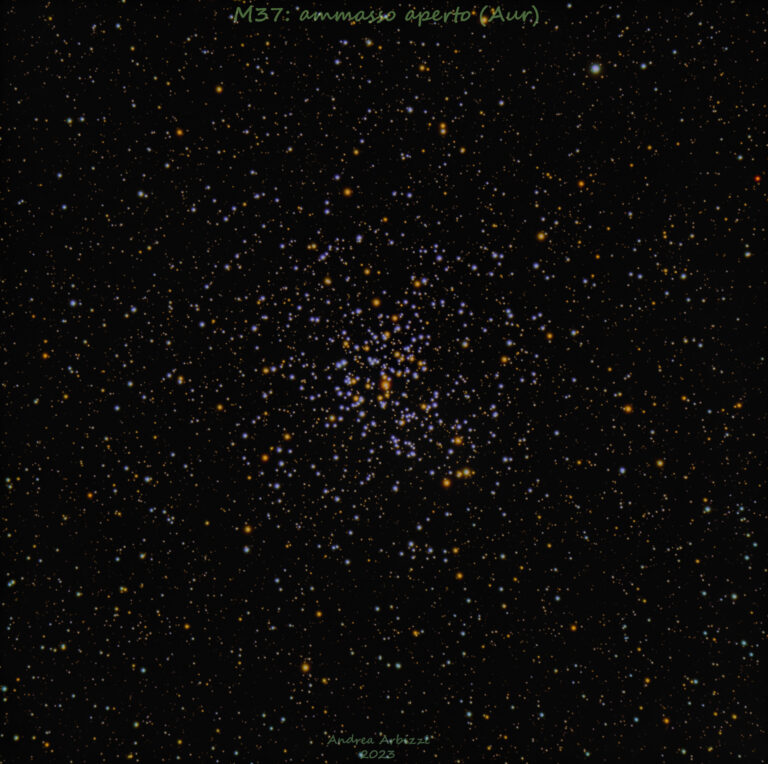 M37: ammasso aperto nella costellazione dell’Auriga.