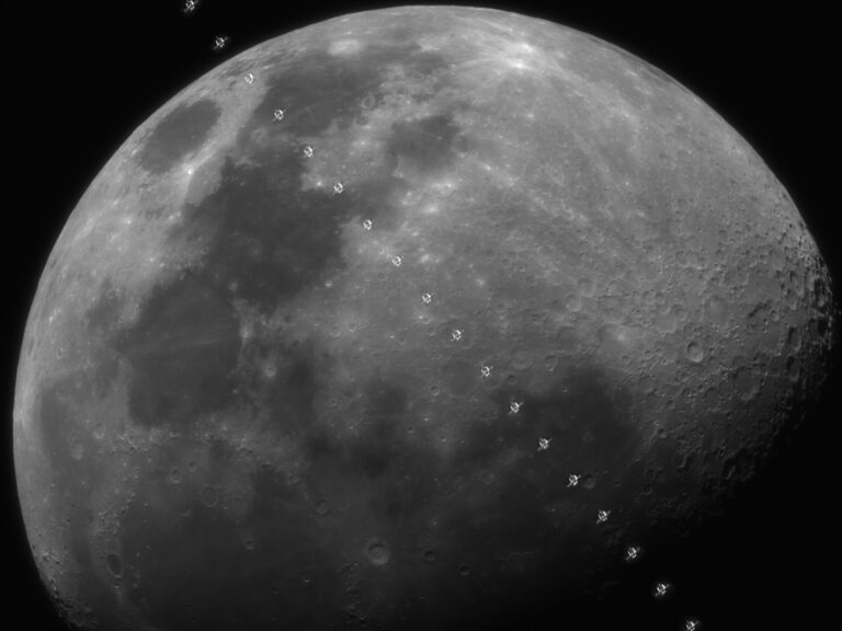 Transito ISS sulla Luna