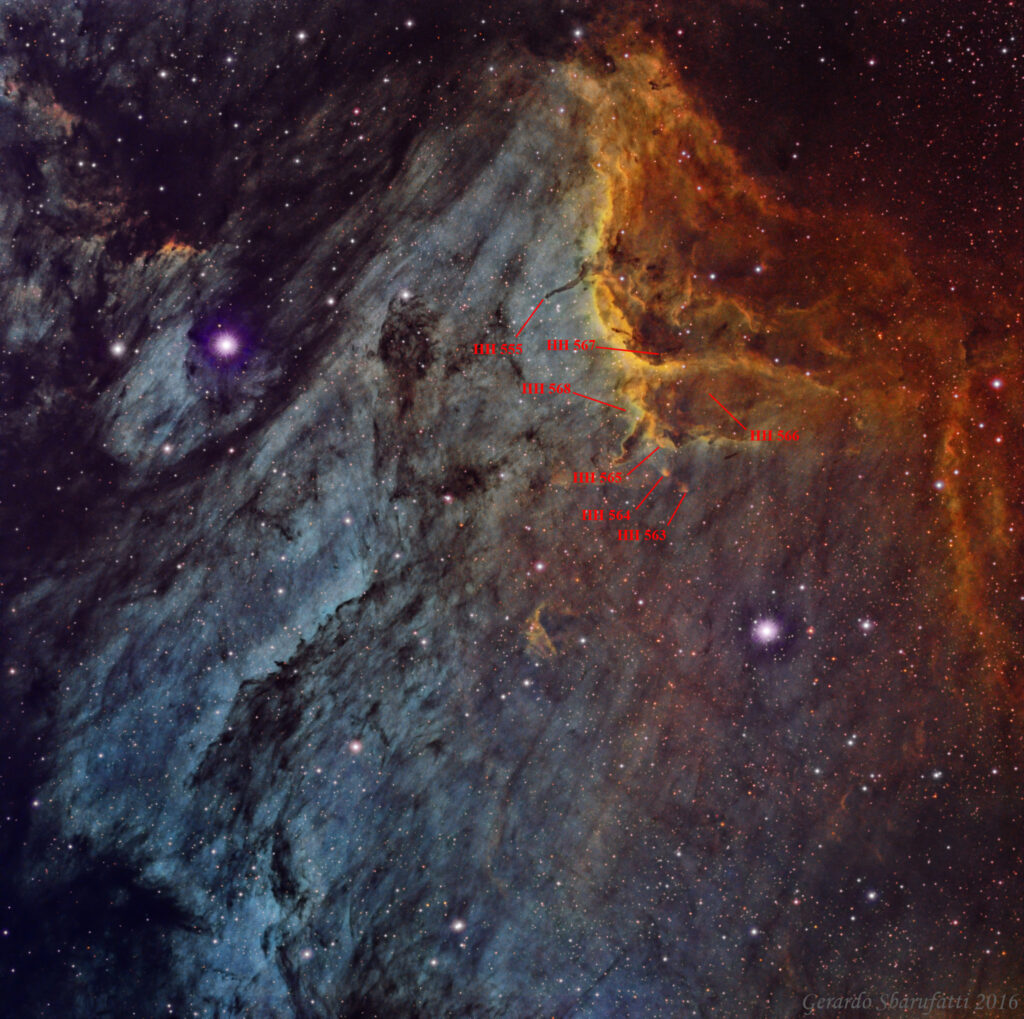 Oggetti Herbig-Haro (HH) in IC5070