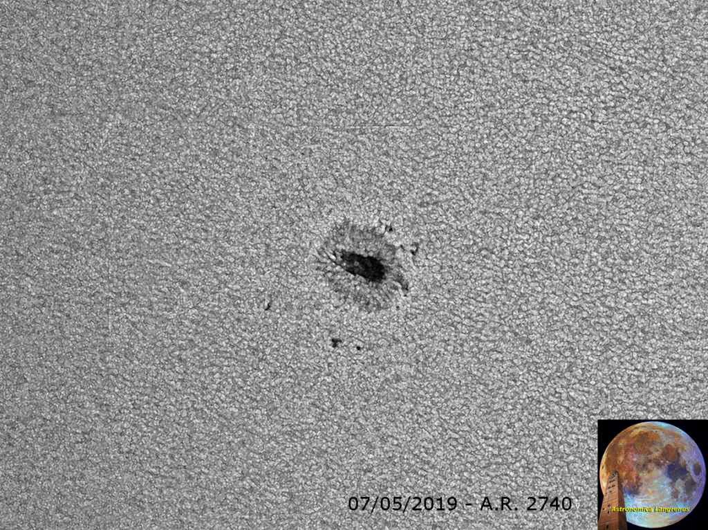 Regione Solare Attiva 2740 – 07/05/2019