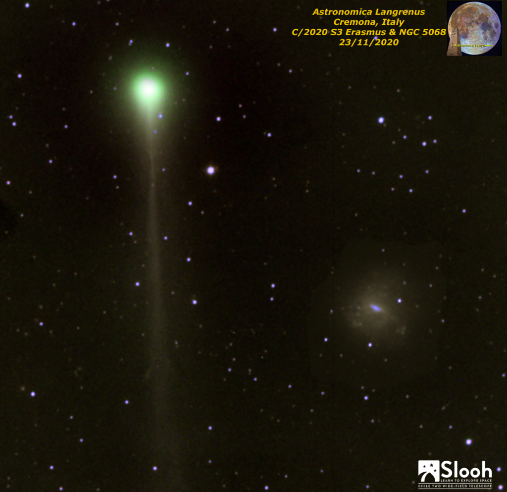 Cometa C/2020 S3 Erasmus & NGC 5068