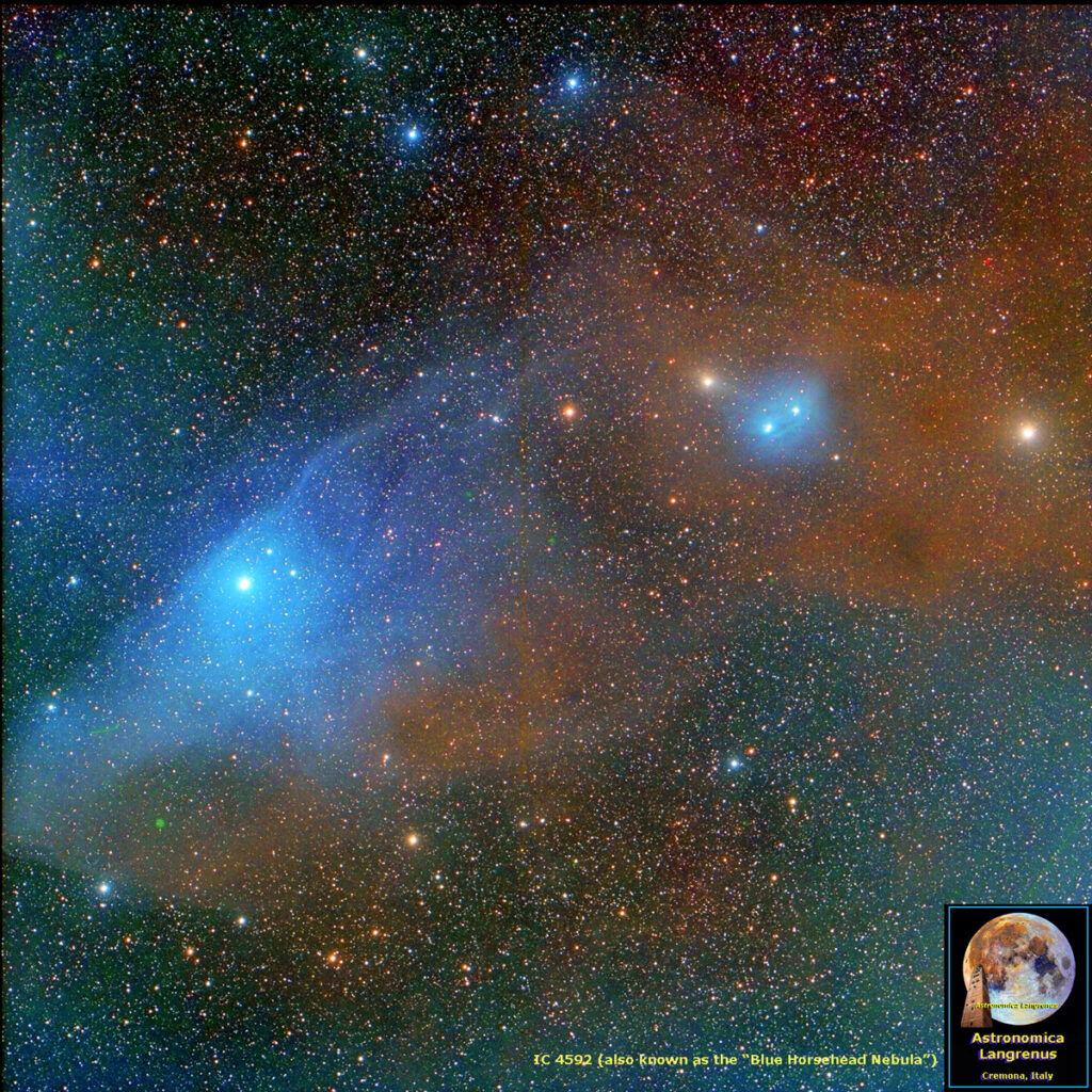 IC4592 Nebulosa Blu Testa di Cavallo con IC4601
