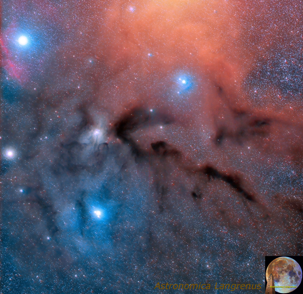 Nebulose nella regione di Antares tra Ofiuco e Scorpione