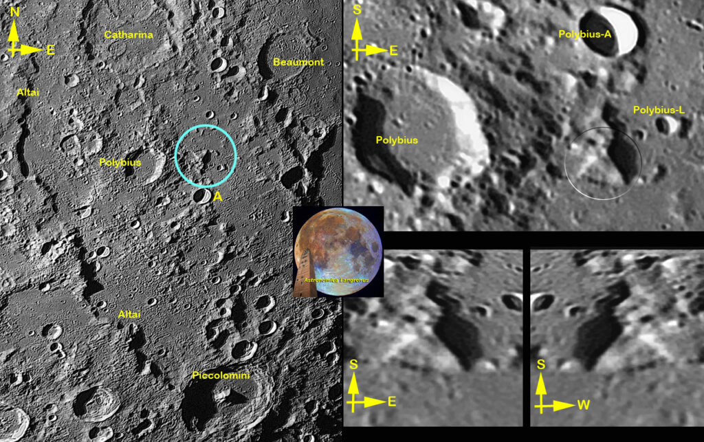 Interessante rilievo vicino cratere Polybius