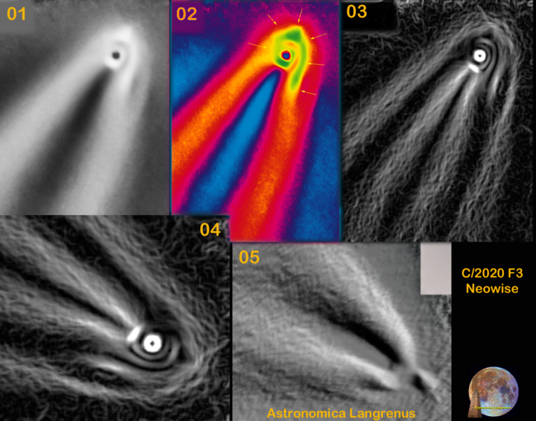 Probabili strutture concentriche sulla C/2020 F3 Neowise