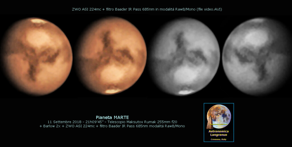 Marte 11/09/2018 sempre più lontano