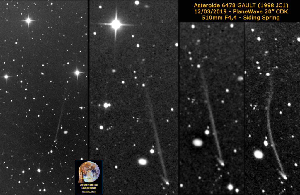 Asteroide 6478 Gault (1998 JC1) il 12/03/2019