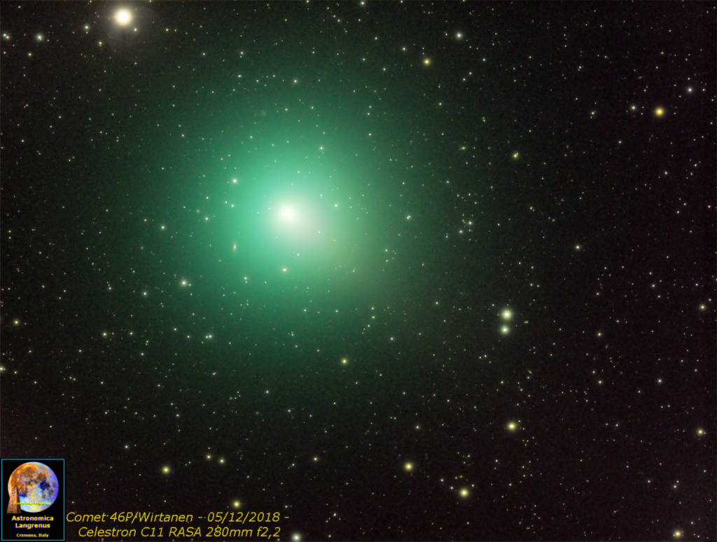 Cometa 46P/Wirtanen il 5 Dicembre 2018