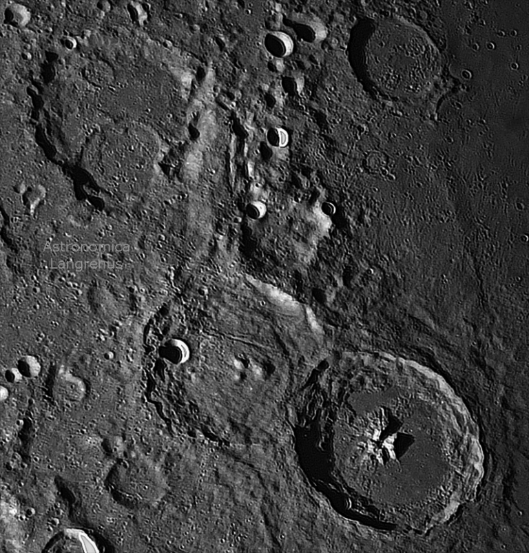 Crateri Theophilus, Cyrillus, Catharina rielaborati