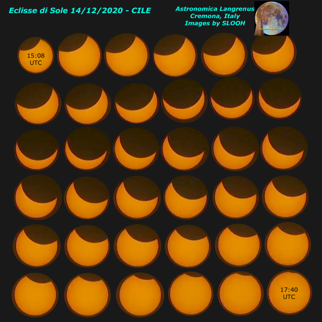 Eclisse di Sole dal Cile 14/12/2020