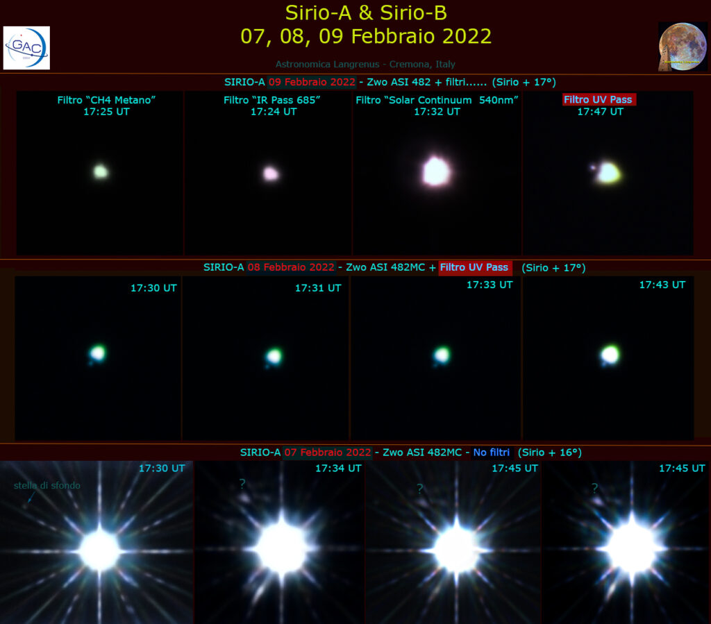 Sirio-A & Sirio-B in UV