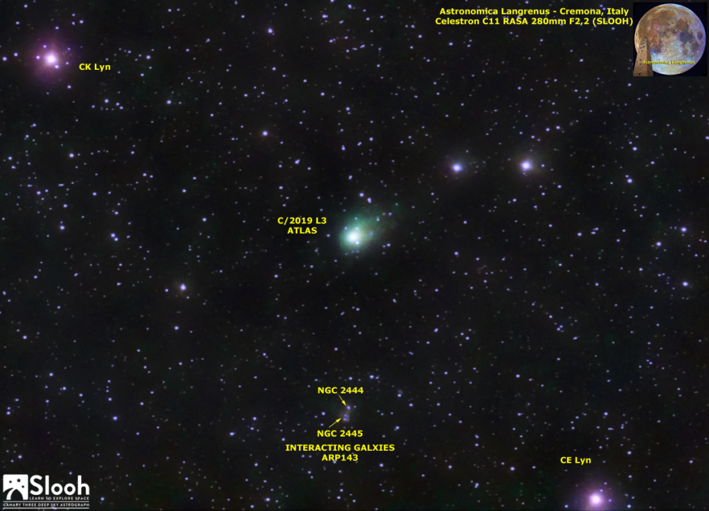 Cometa C/2019 L3 Atlas il 13/11/2021
