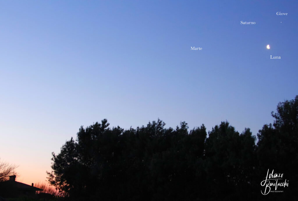 Alba e congiunzione pianeti