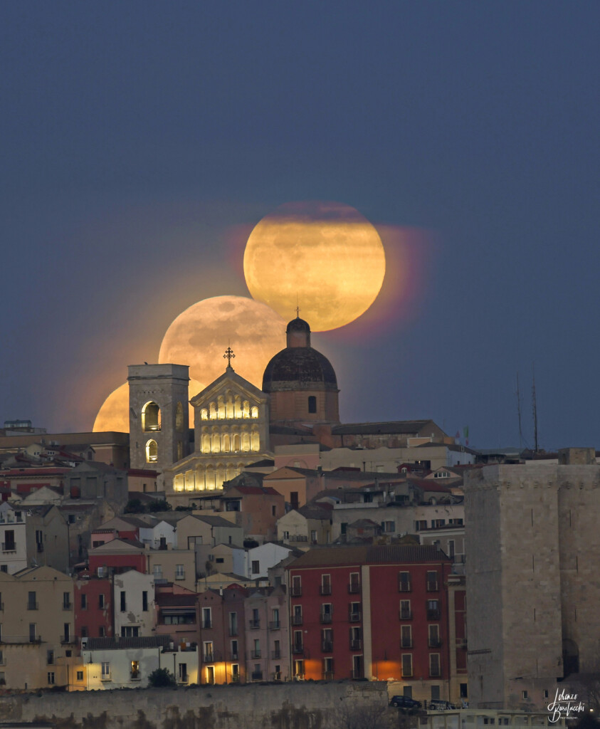 Luna piena della neve sequenza
