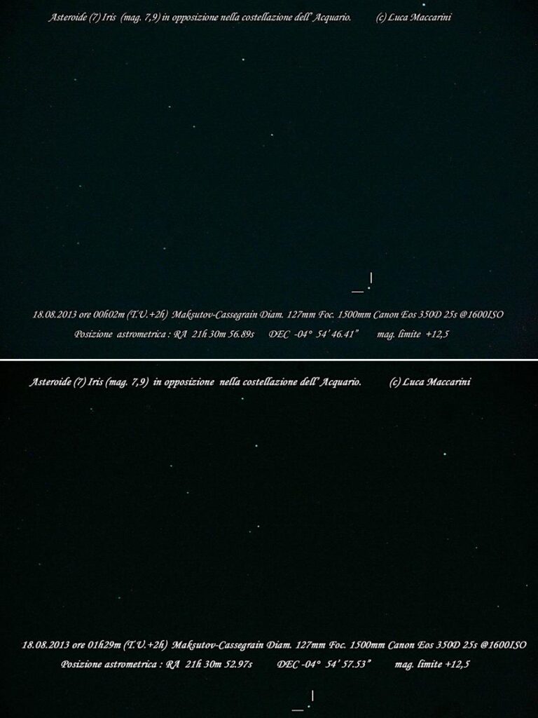 Asteroide (7)Iris in opposizione