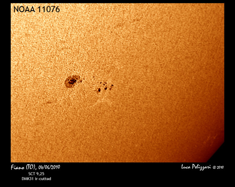 SunSpots NOAA11076