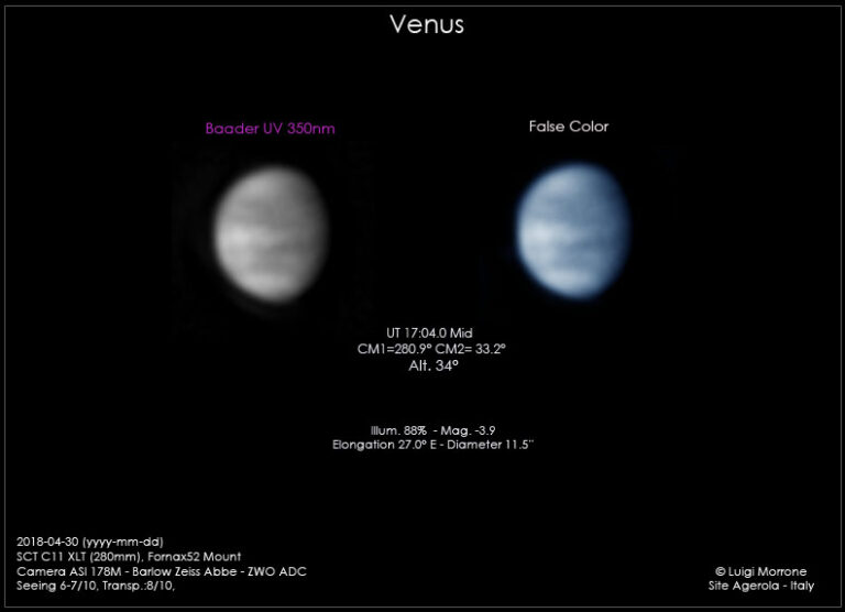Venere in UV