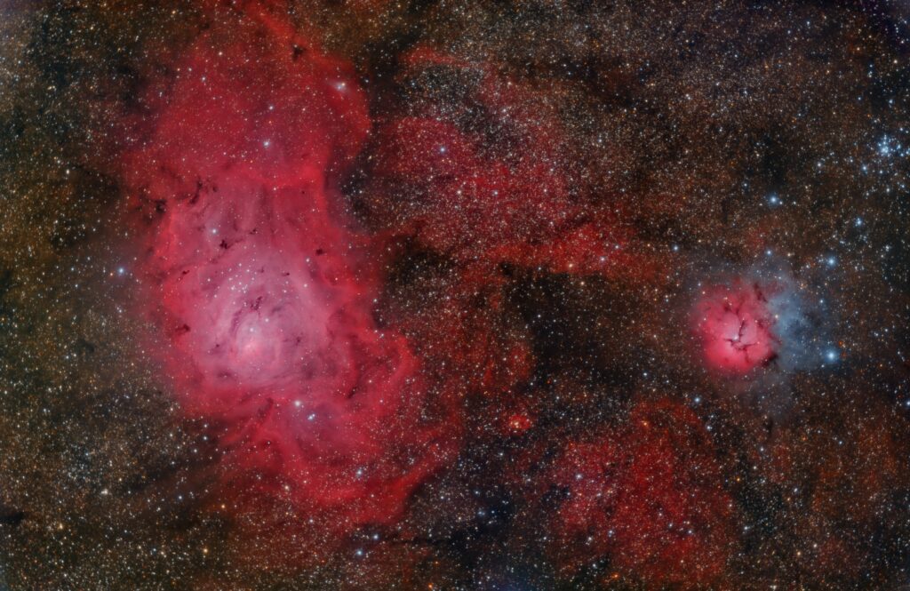 M8 & M20  Nebulosa Laguna e Nebulosa Trifida
