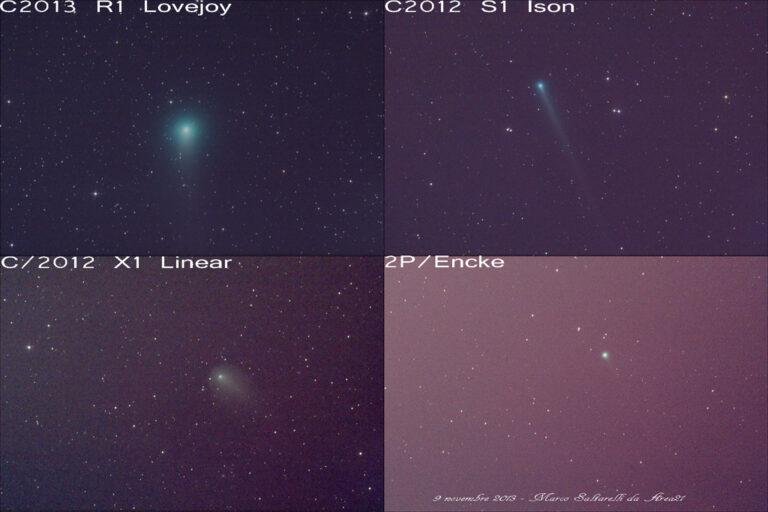 Le 4 comete a confronto