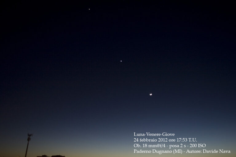 Luna Venere e Giove