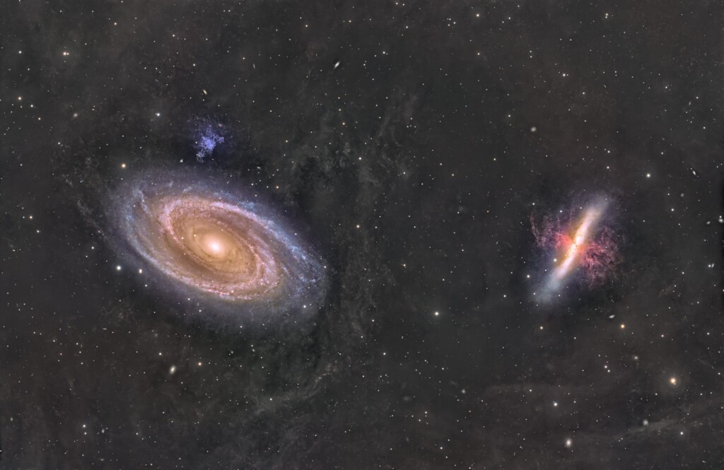 Messier 81 & Messier 82 con IFN – 66h di integrazione sotto un cielo Bortle 8