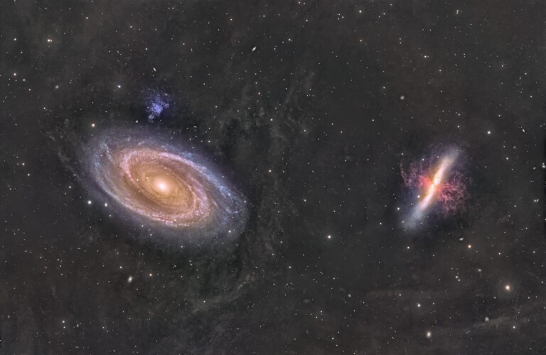 Messier 81 & Messier 82 con IFN – 66h di integrazione sotto un cielo Bortle 8