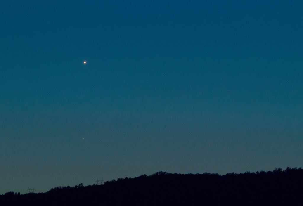 Congiunzione Venere Mercurio del 22 maggio 2020