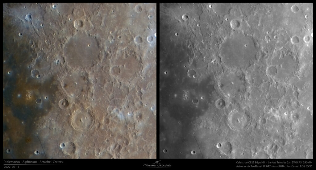 I crateri Ptolemaeus, Alphonsus ed Arzachel