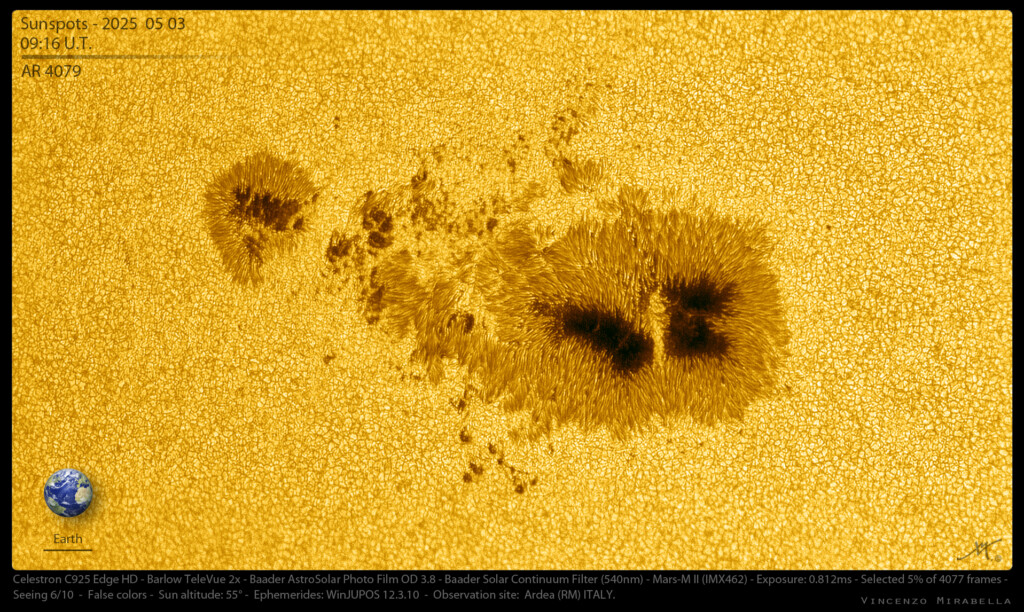 Sunspots AR 4079