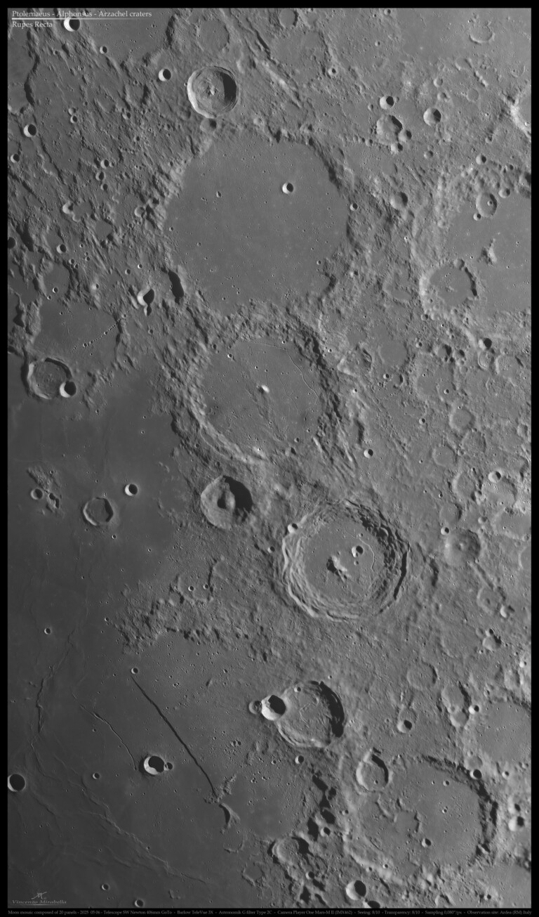Ptolemaeus, Alphonsus, Arzachel e Rupes Recta