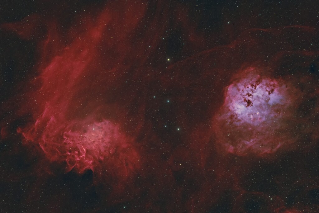 Nebulose Girini e Stella Fiammeggiante