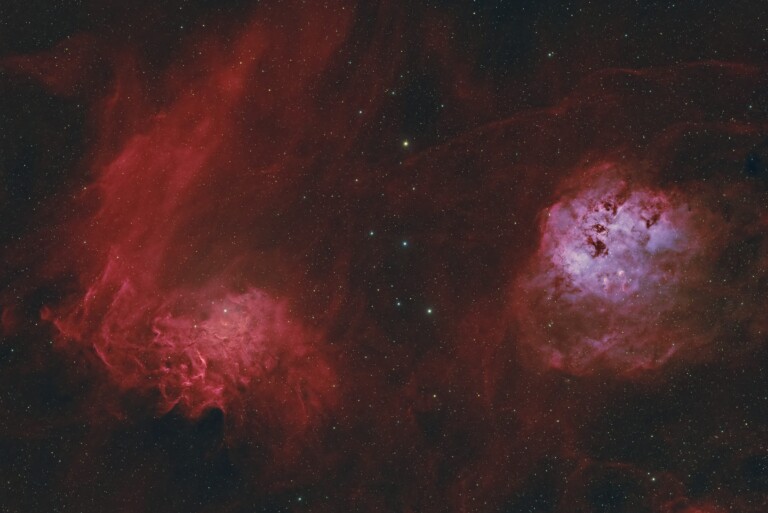 Nebulose Girini e Stella Fiammeggiante