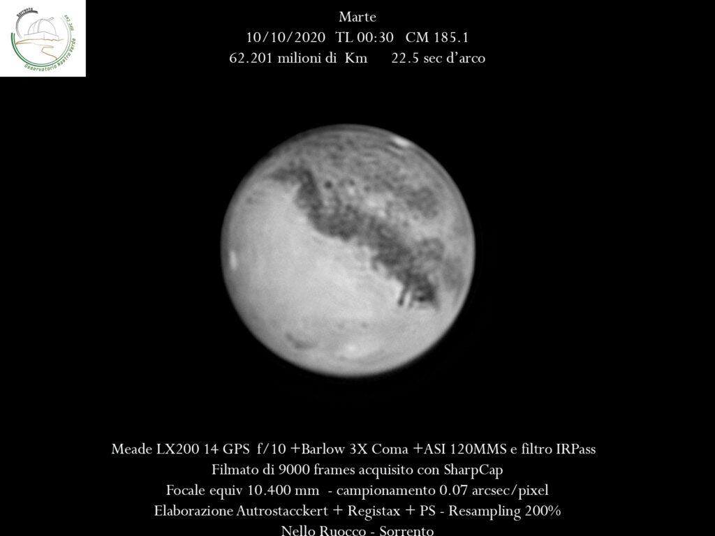 Marte in IR da Sorrento